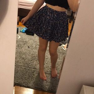 Skater skirt with floral pattern